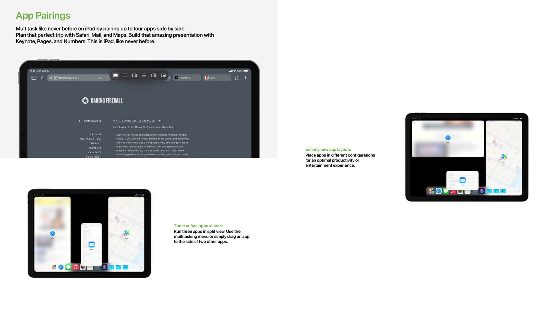مدل مفهومی و بهبودیافته ویژگی Split View در iPadOS 16