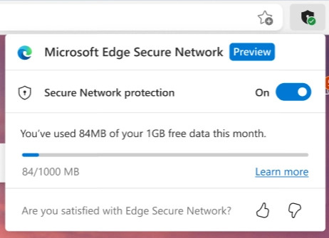 قابلیت VPN مایکروسافت اج / Microsoft Edge