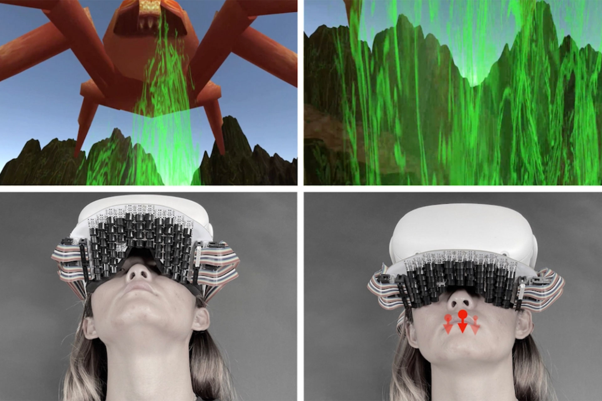 هدست واقعیت مجازی با توانایی ارسال فیدبک به دهان کاربر