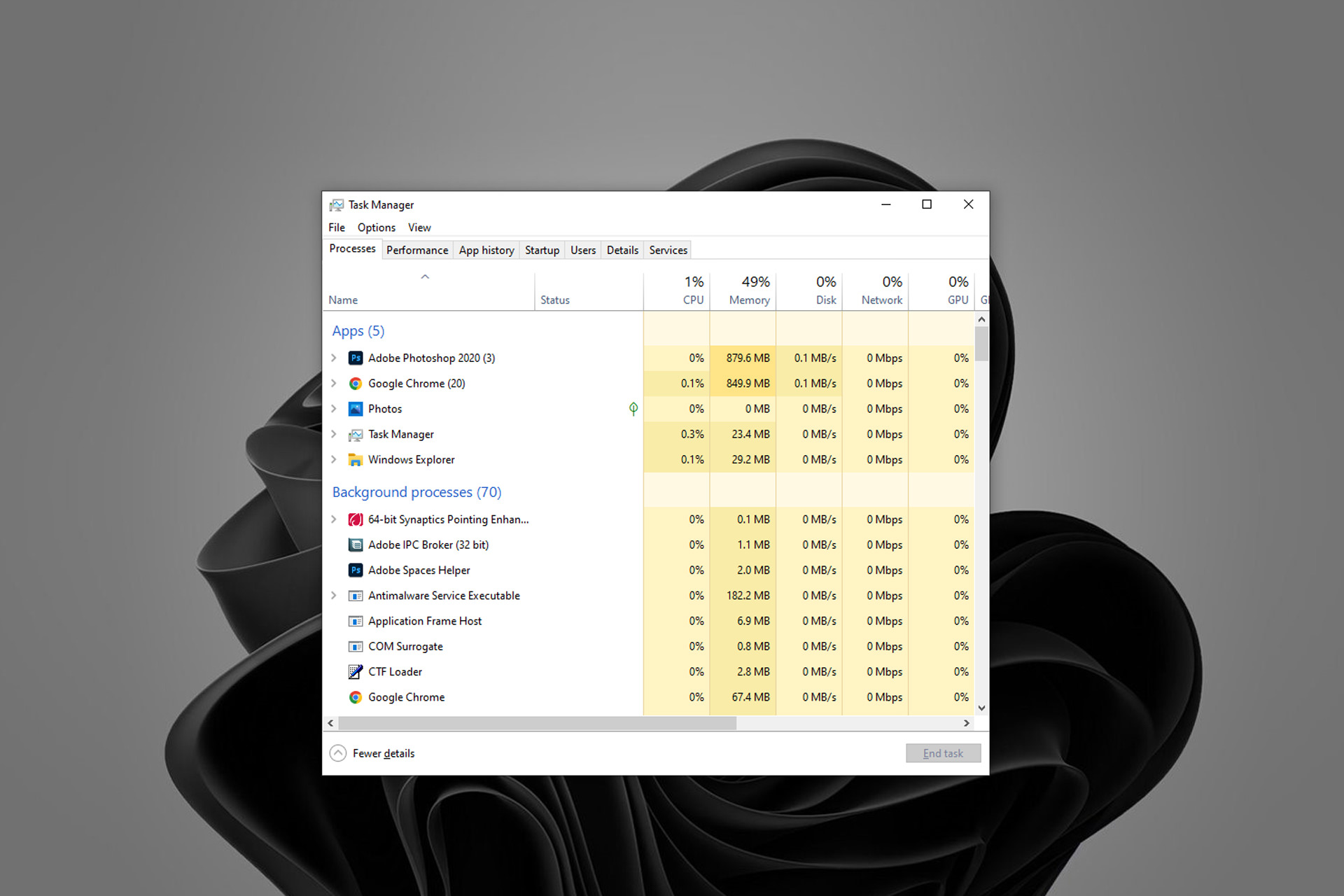 نسخه جدید Task Manager با رنگ ویندوز 11 سازگار خواهد شد