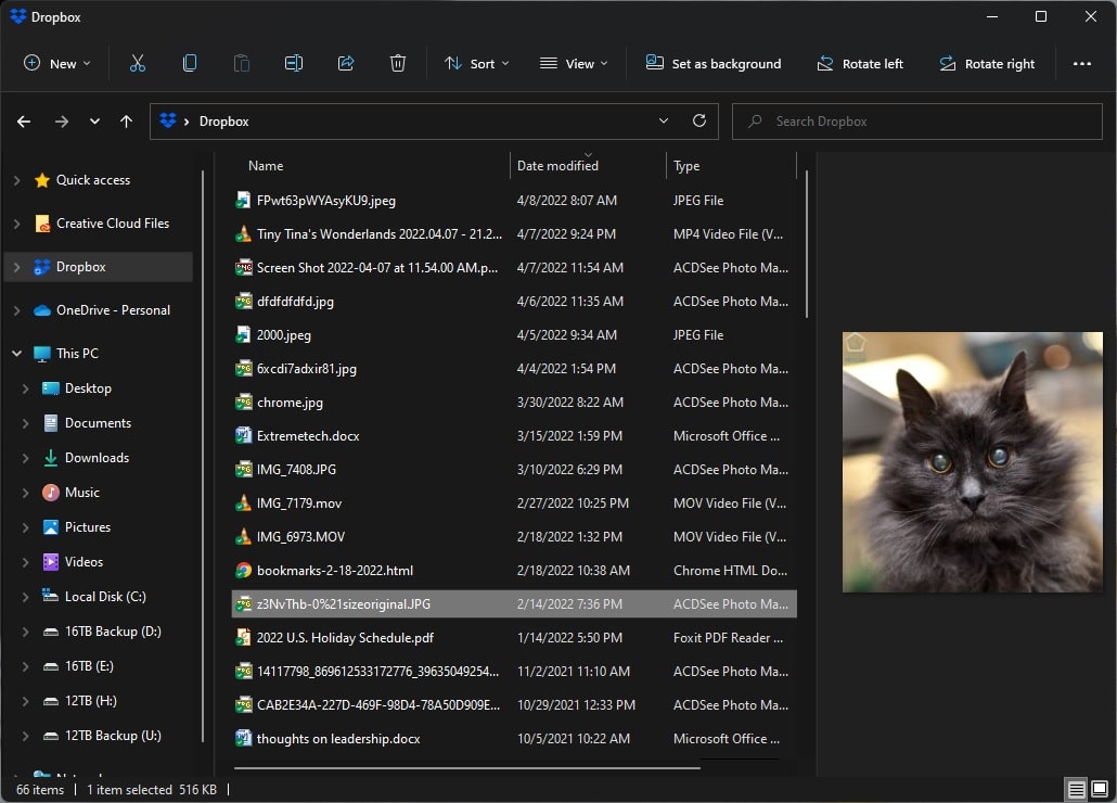 ویژگی Preview Pane فایل اکسپلورر در ویندوز ۱۱ و ویندوز ۱۰