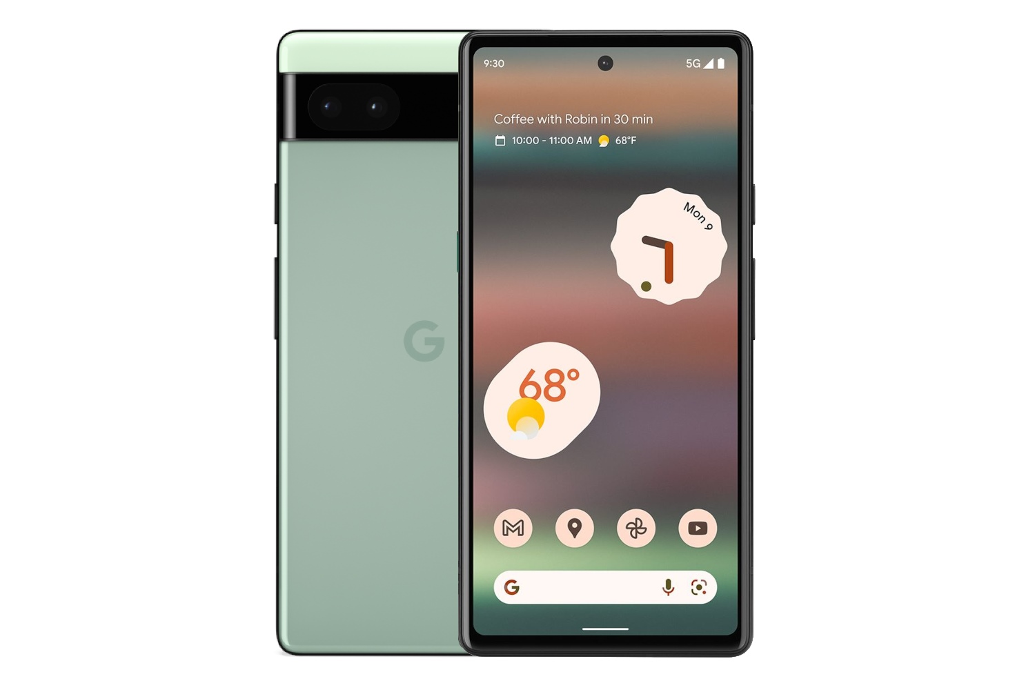 Google Pixel 6a 휴대전화 전면 및 후면 패널 / Google Pixel 6a 녹색