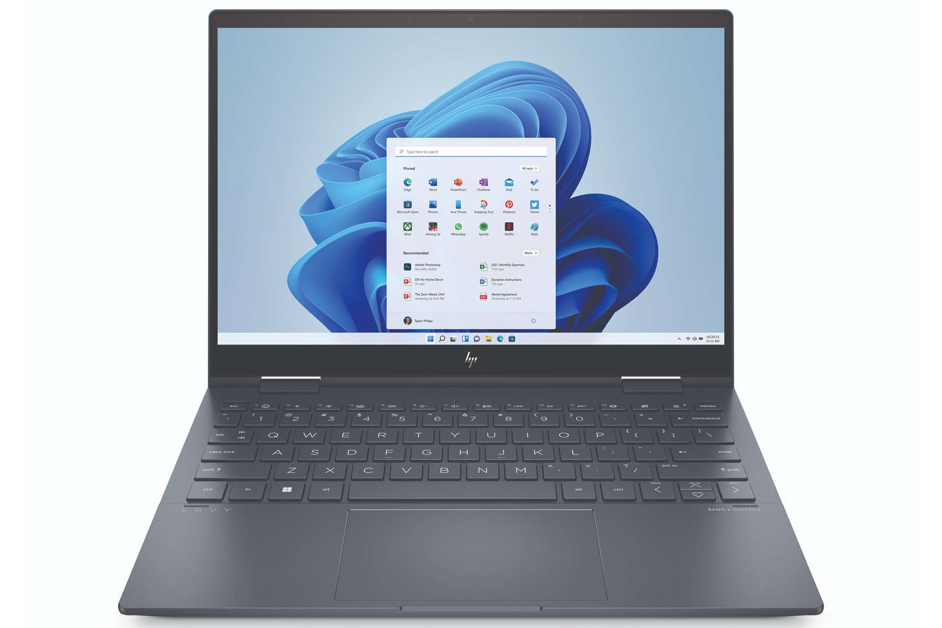 لپ تاپ HP Envy x360 2022 از نمای جلو