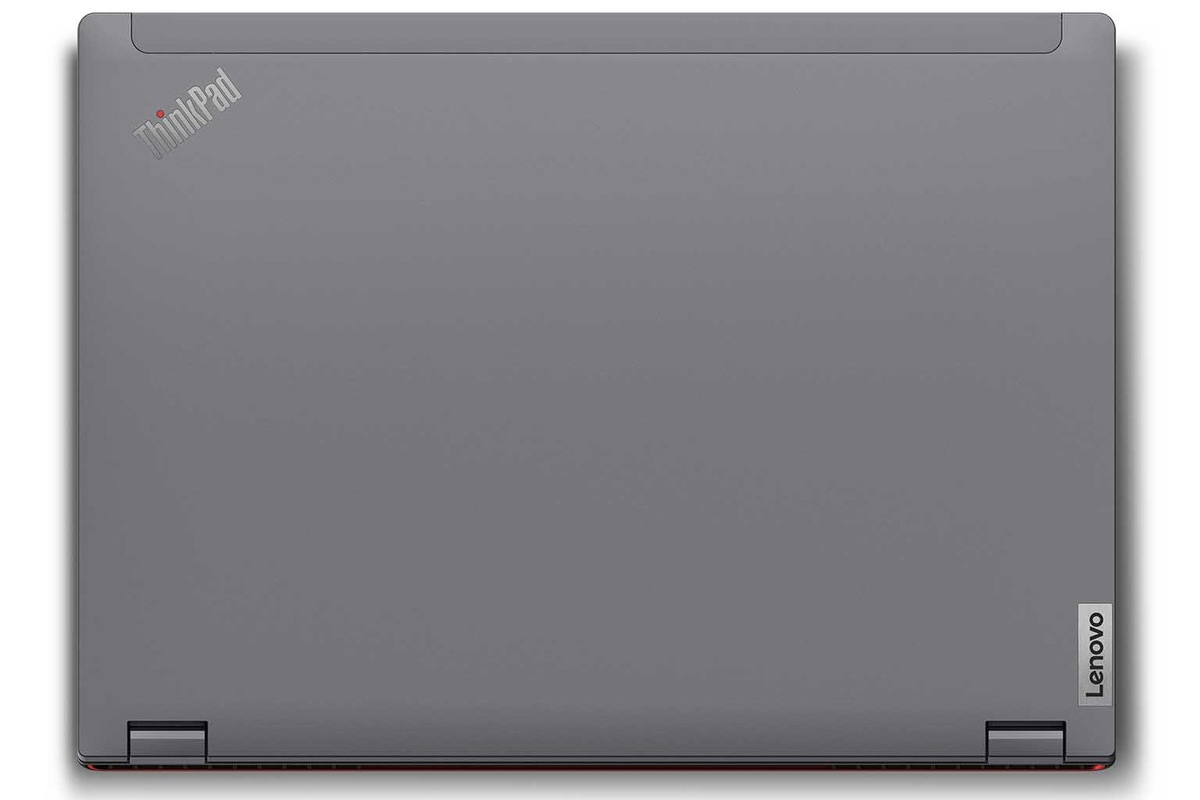لپ تاپ لنوو Lenovo ThinkPad P16 از نمای بالا در حالت بسته