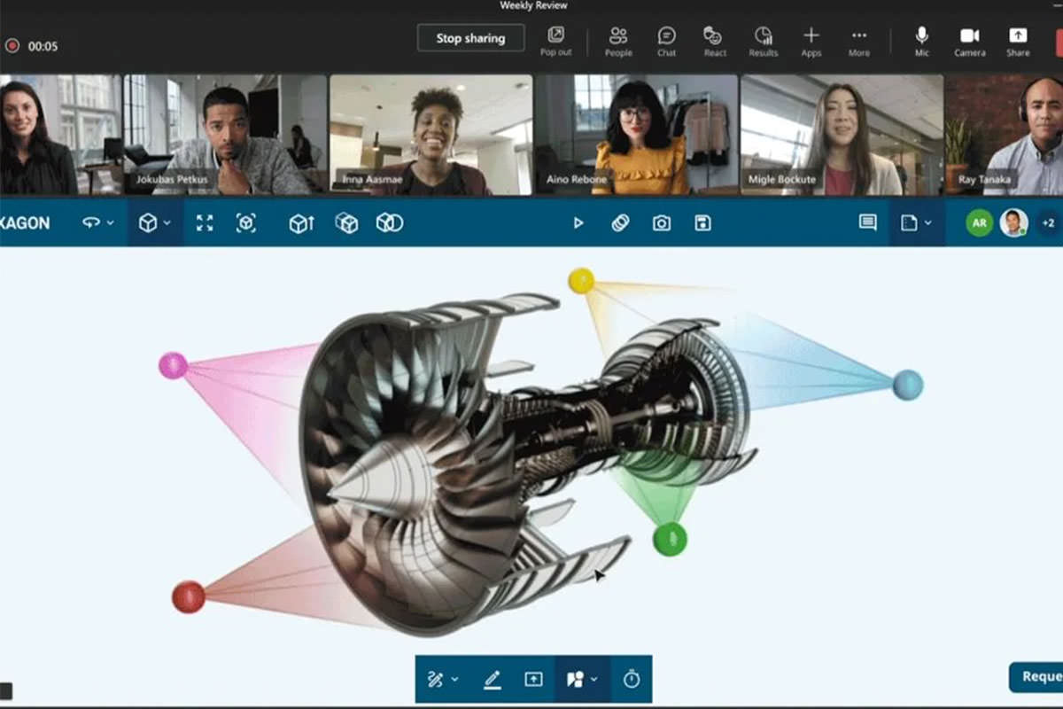 قابلیت Live Share مایکروسافت تیمز ایجاد و ویرایش تعاملی اسناد در جلسات آنلاین را فراهم می‌کند