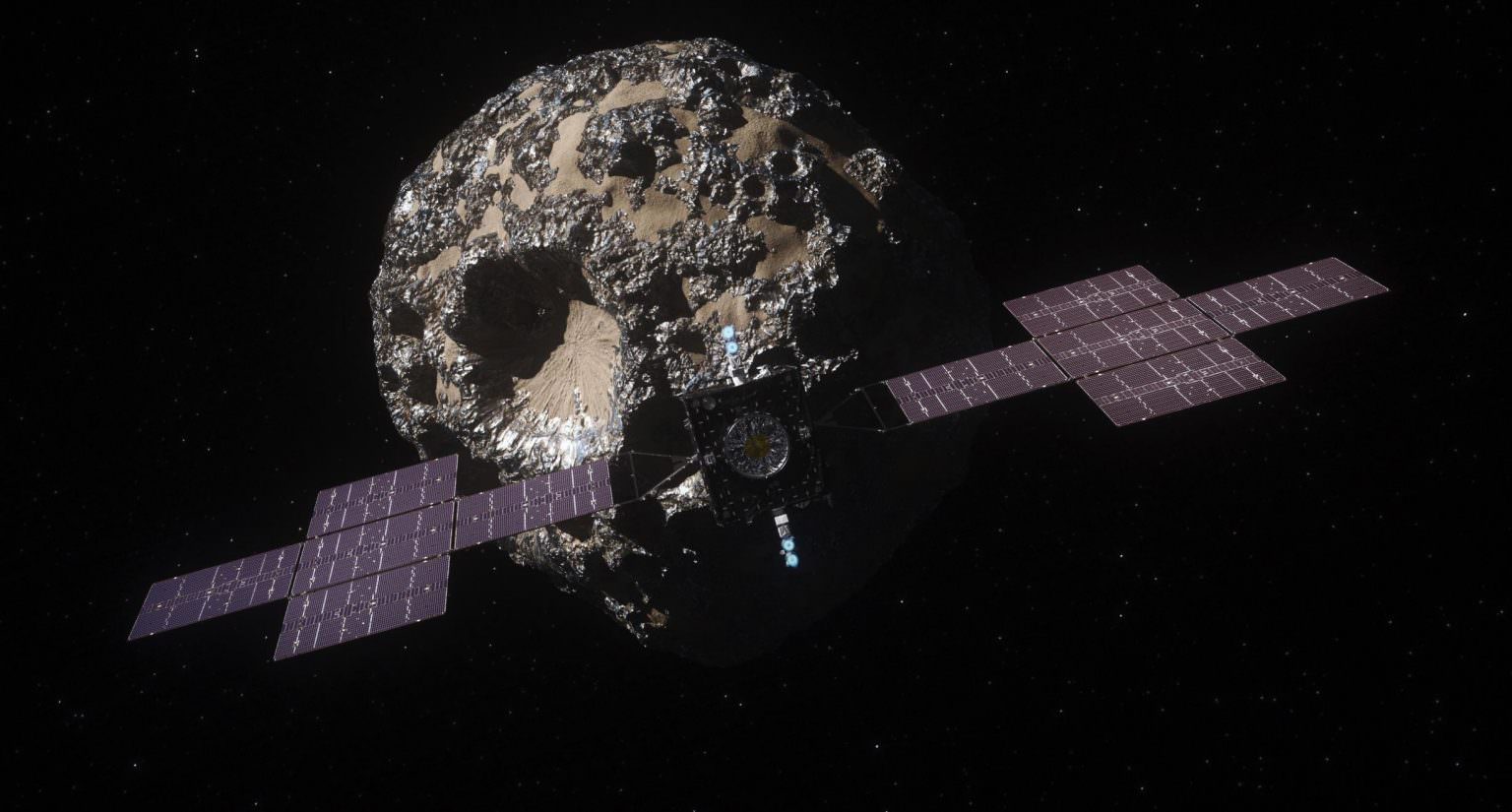 فضاپیمای سایکی برفراز سیارک سایکی