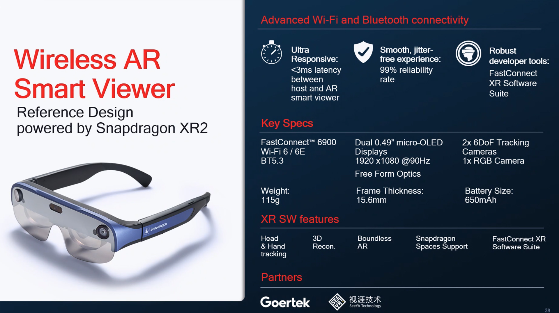 مشخصات فنی عینک واقعیت افزوده Qualcomm Qualcomm Smart Viewer