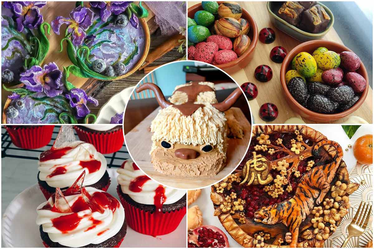 تصاویر رضایت‌بخش از شیرینی‌های خانگی با نتایج پخت فوق‌العاده