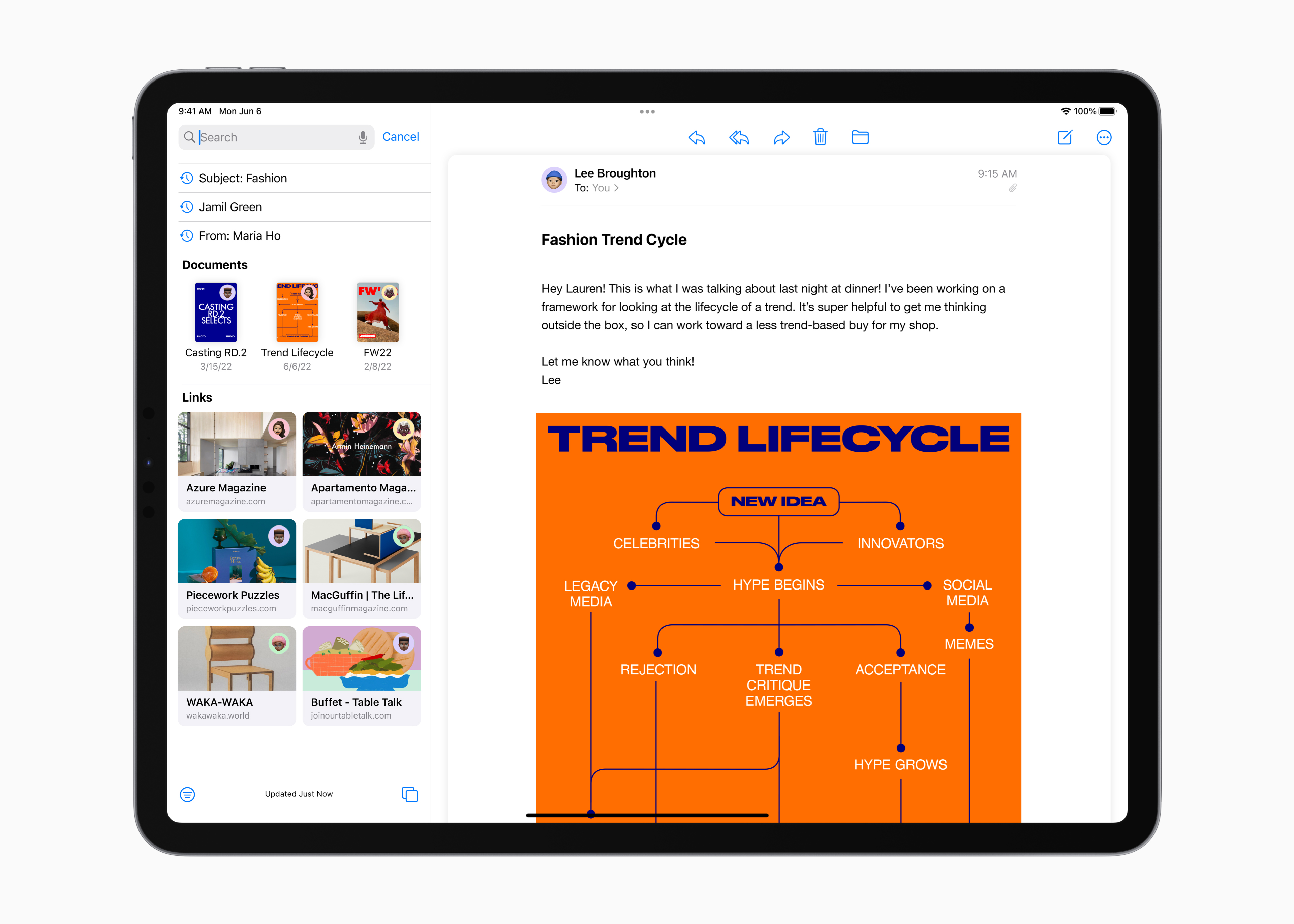 اپلیکیشن Mail در iPadOS 16