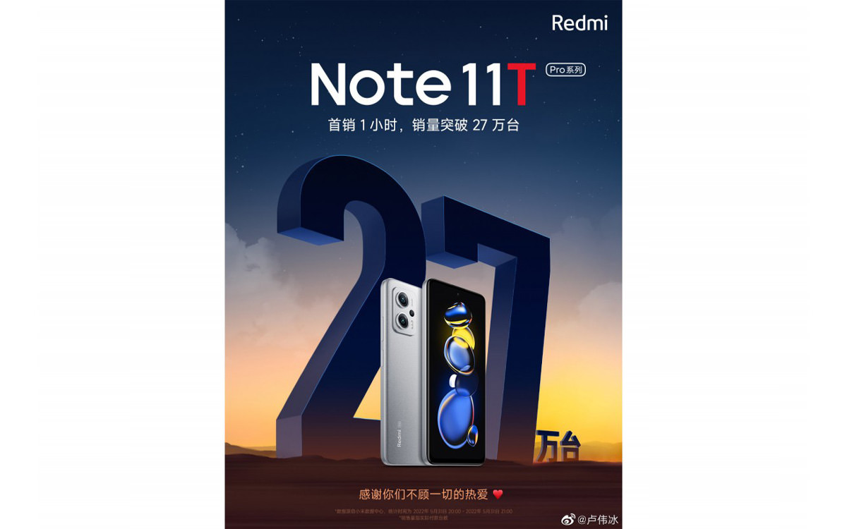 فروش Redmi Note 11 T Pro در ساعات اولیه