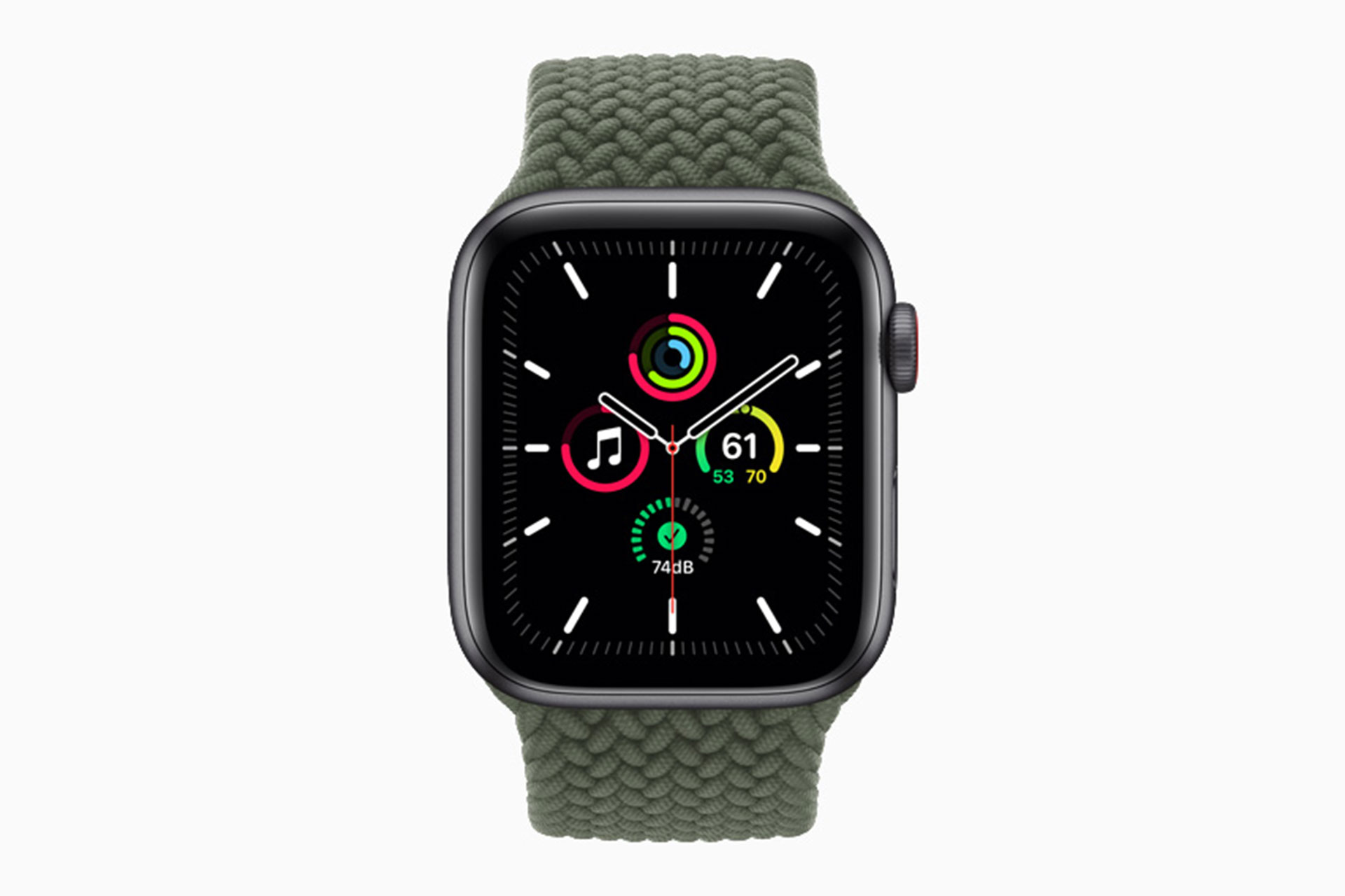 Apple Watch SE با بند سبز رنگ 