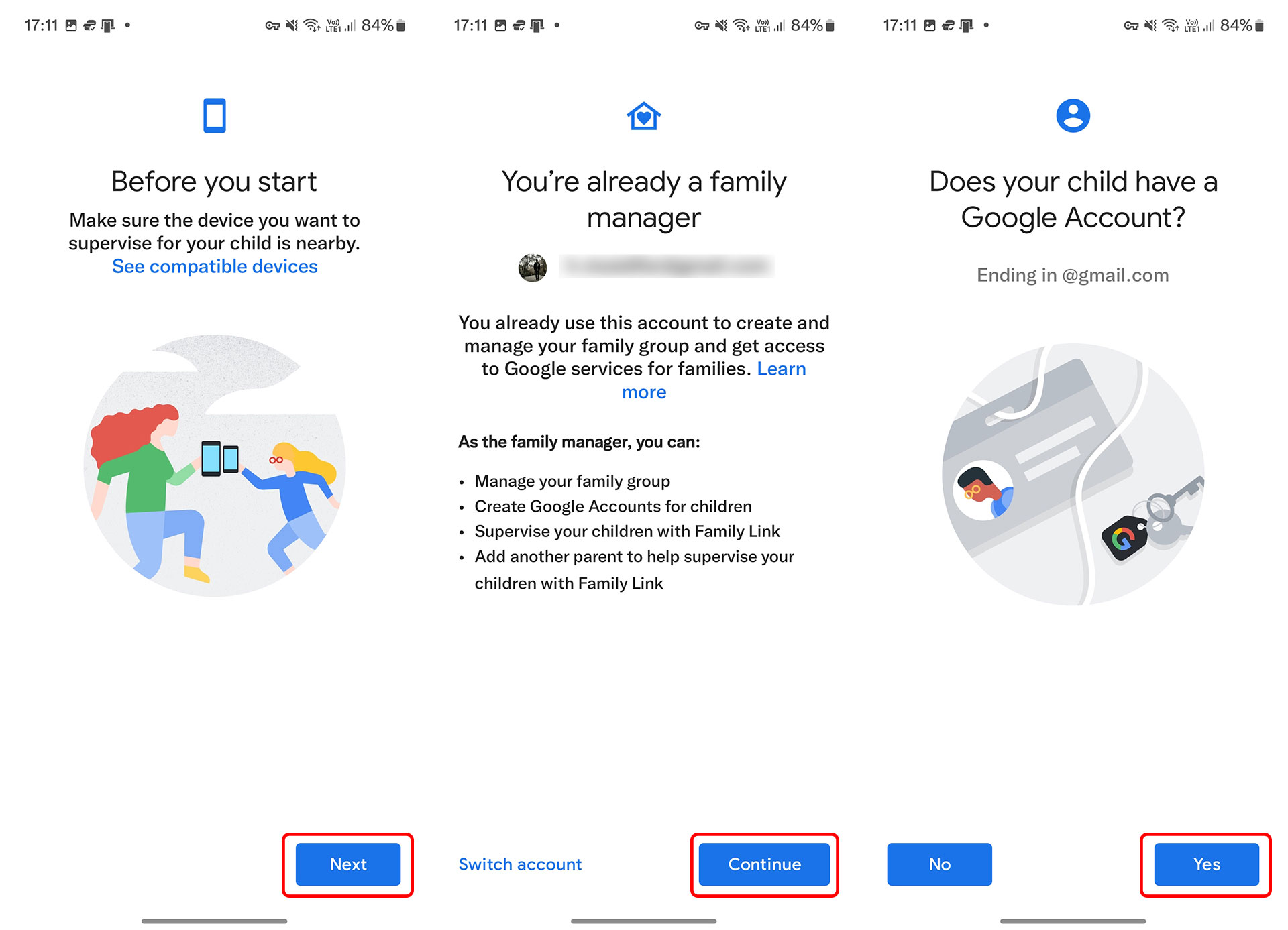 راه اندازی برنامه Google Family Link در گوشی والدین