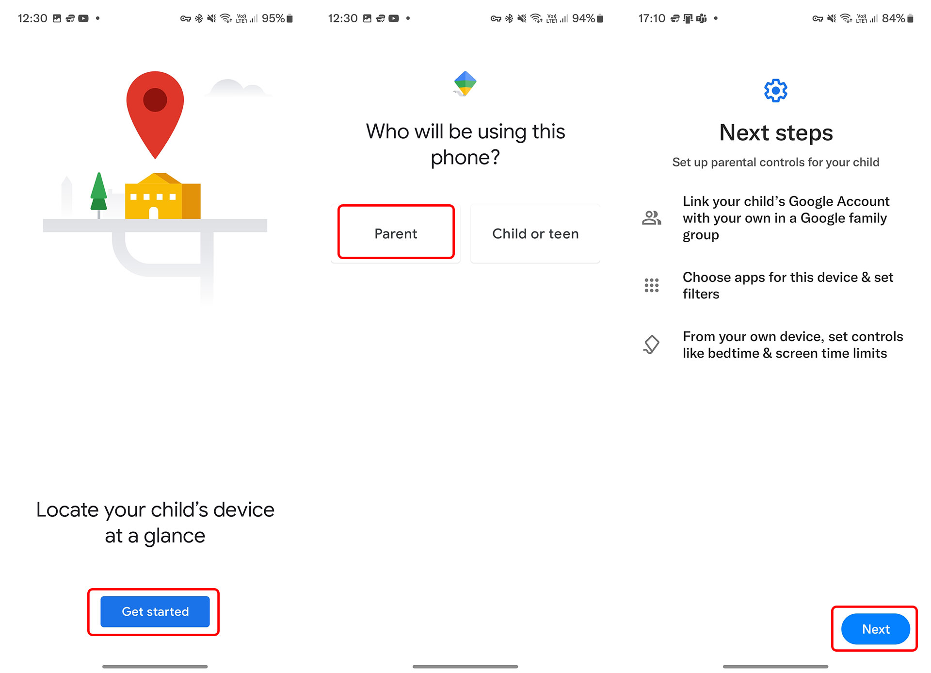 راه اندازی برنامه Google Family Link در گوشی والدین
