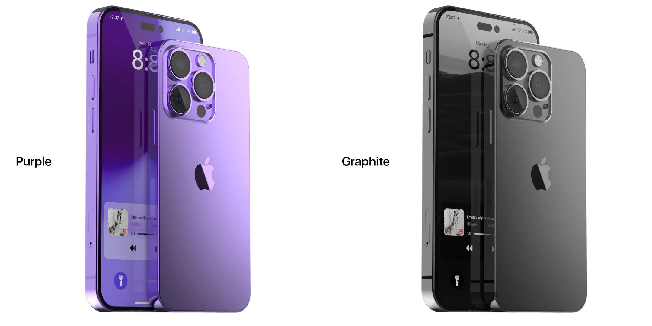Concept rendering of iPhone 14 Pro and iPhone 14 Pro Max