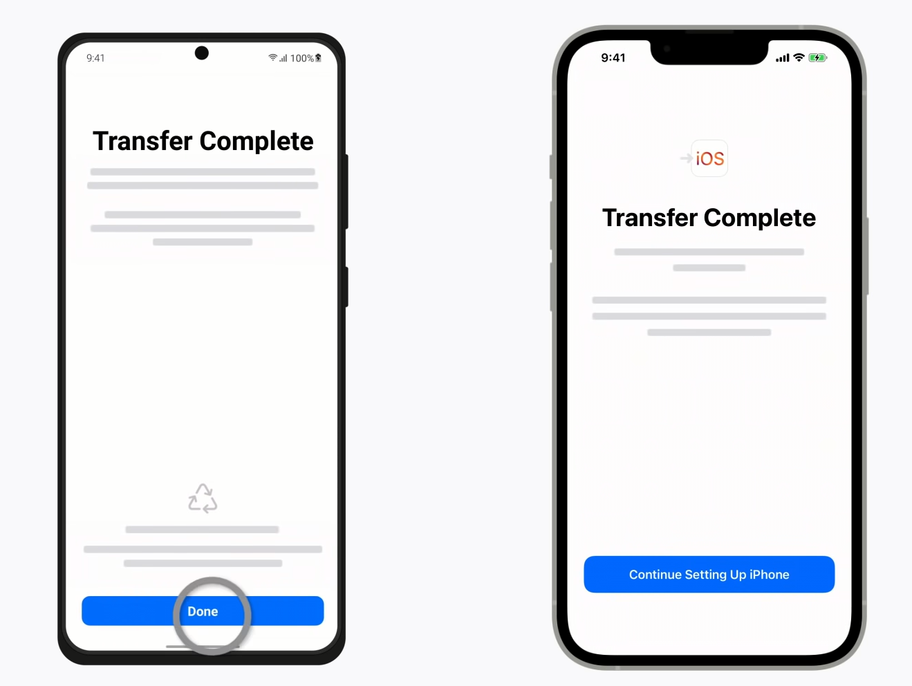۶- انتقال پیامک به آیفون با اپ Move to iOS