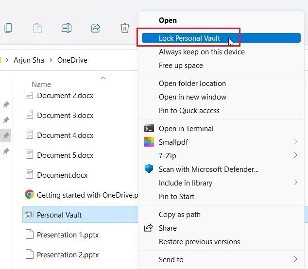 ۶-رمزگذاری فایل‌ها و پوشه‌ها ویندوز 11 با استفاده از OneDrive