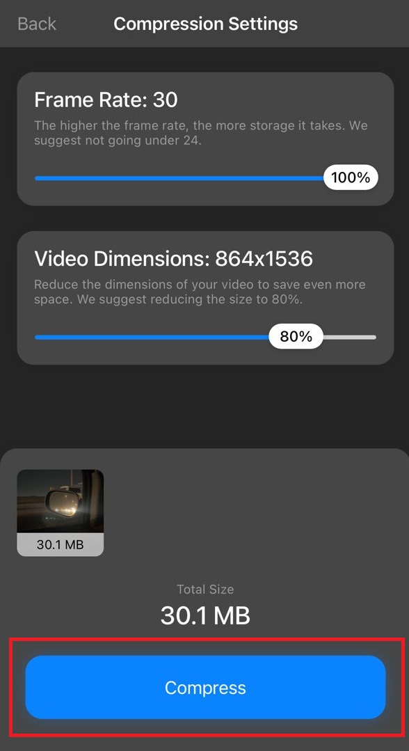 ۱-کاهش حجم ویدیو در آیفون با اپ Compress Videos & Resize Video