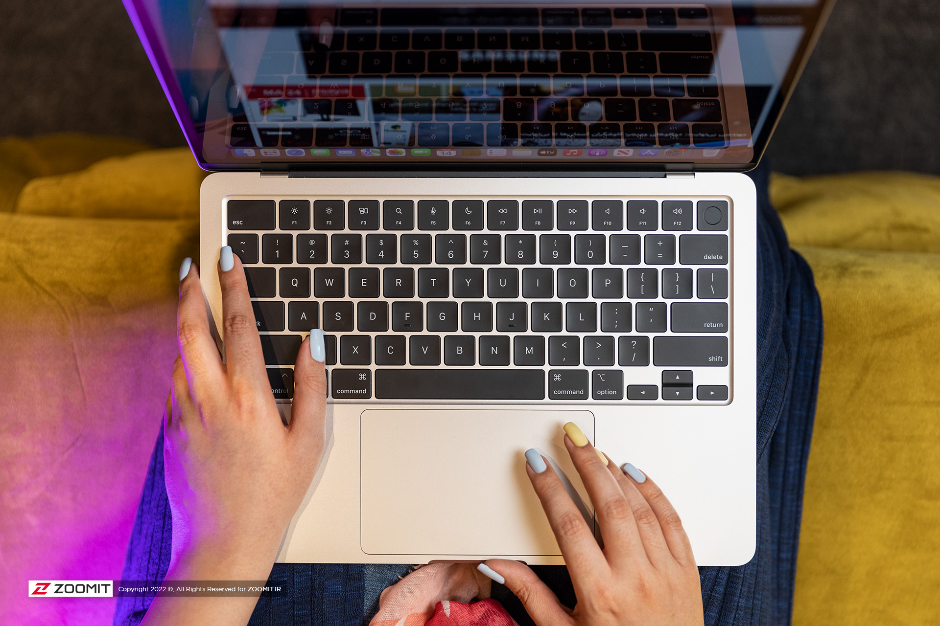 MacBook Air M2 klavye ve izleme dörtgeni
