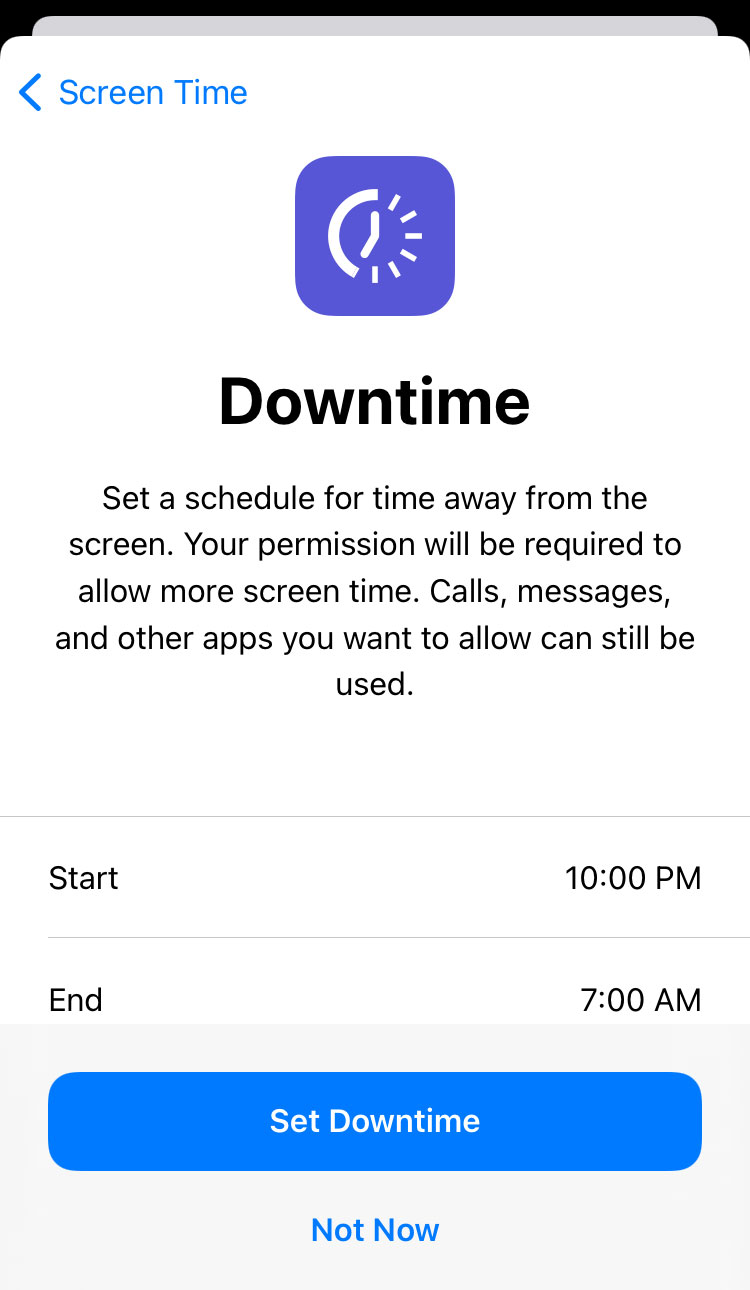 Downtime - تنظیم محدودیت زمانی استفاده از آیفون