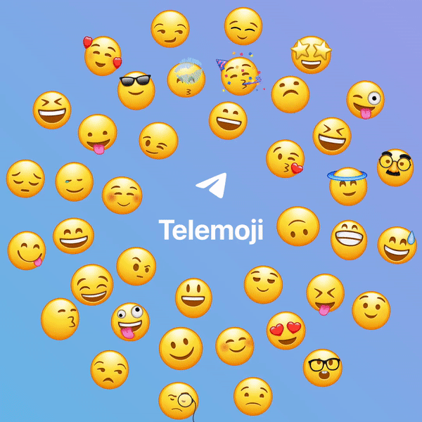 گیف نسخه متحرک تلموجی تلگرام Telemoji