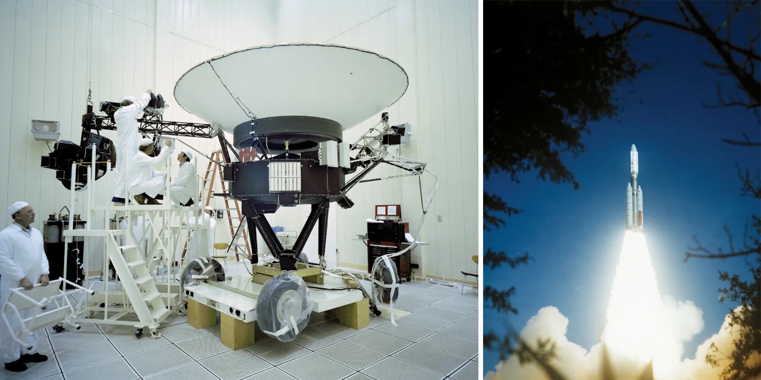وویجر ۲ تحت آزمایش در آزمایشگاه پیش‌رانش جت ناسا و پرتاب