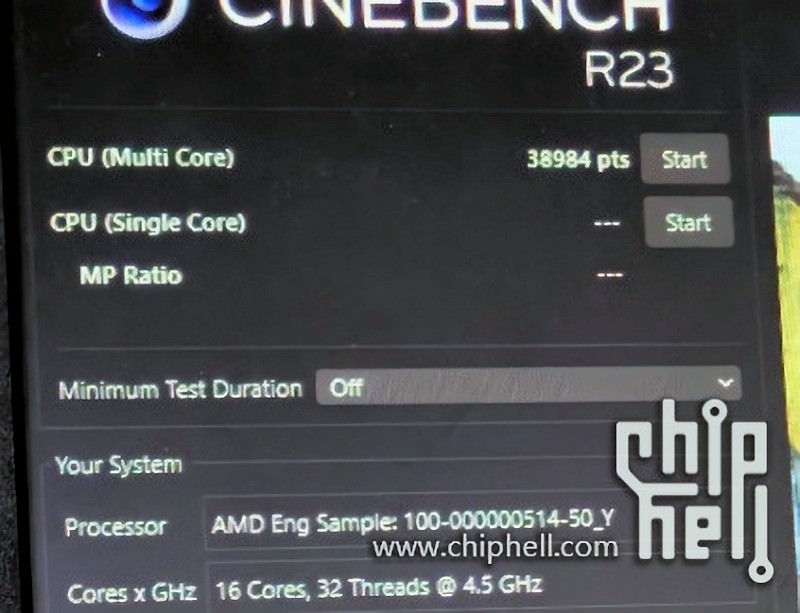 امتیاز CPU AMD 7950X در معیار R23