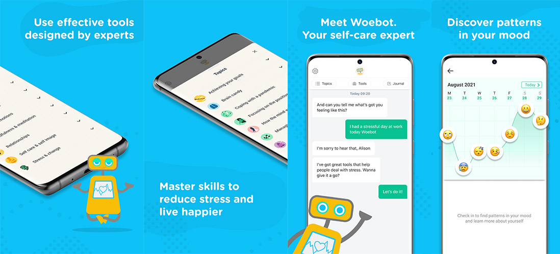 بهترین اپلیکیشن اندروید Woebot