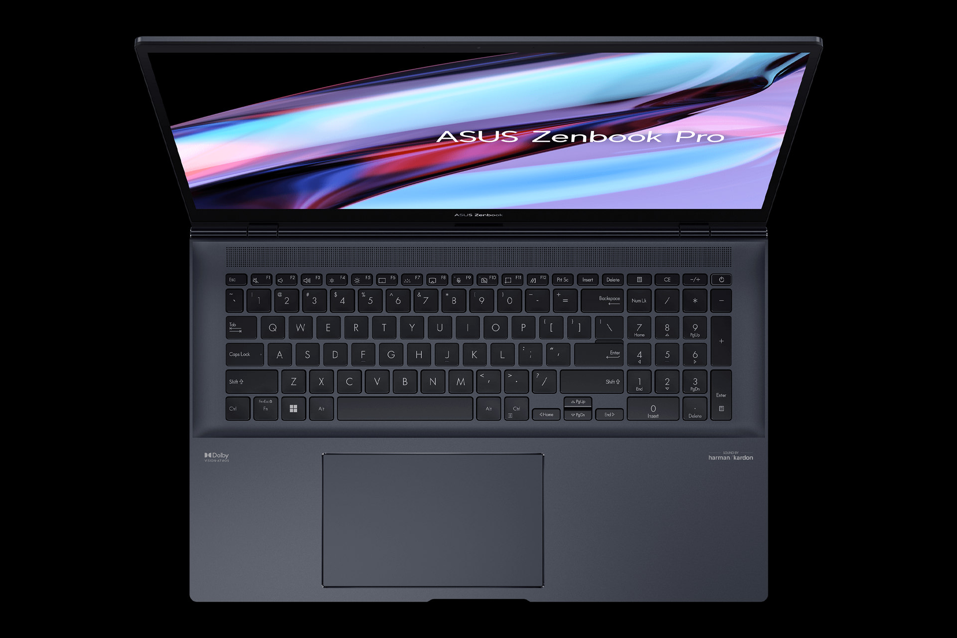 Asus Zenbook Pro 17 Asus laptop from the top view