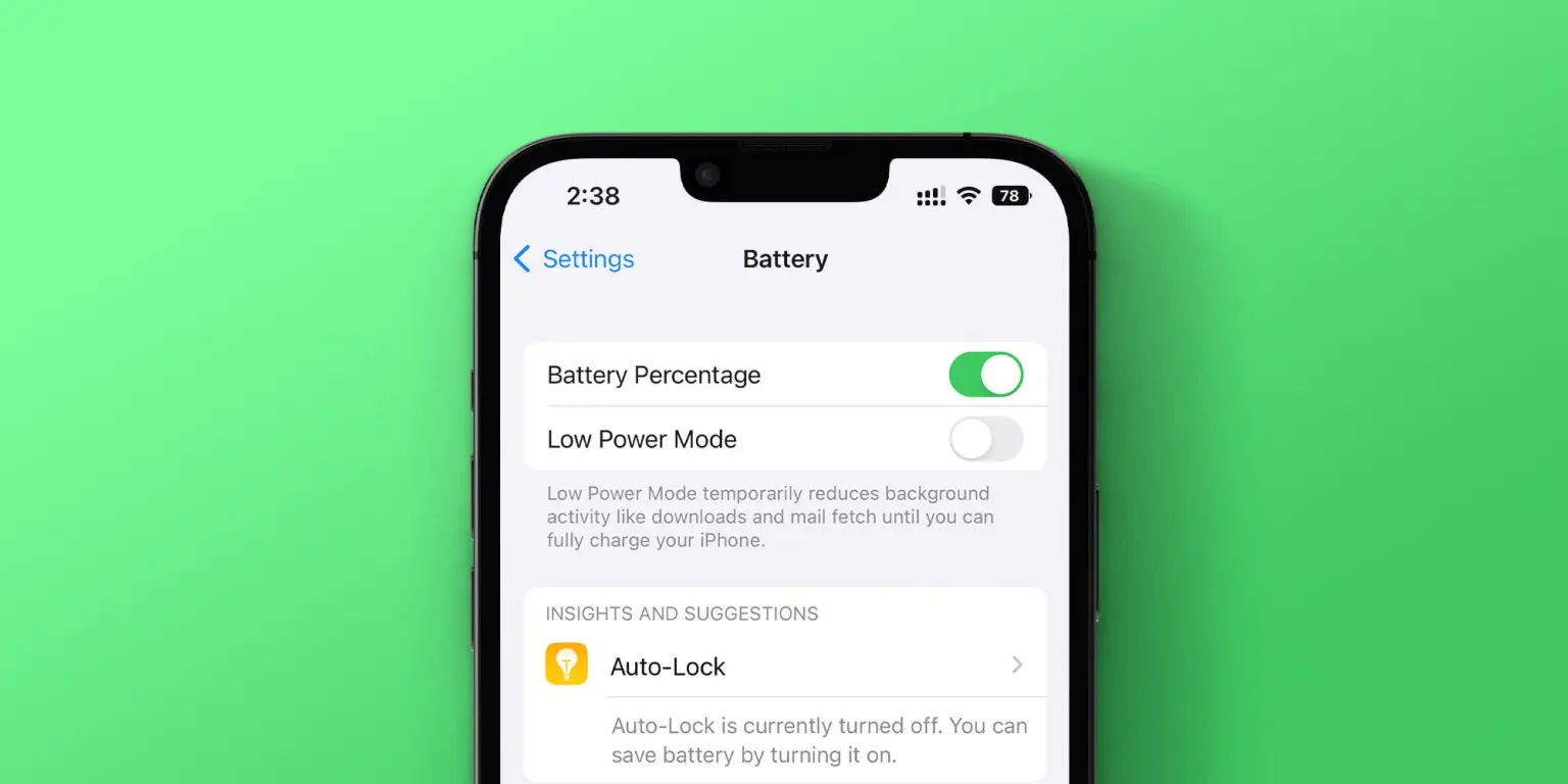نماد باتری جدید در iOS 16