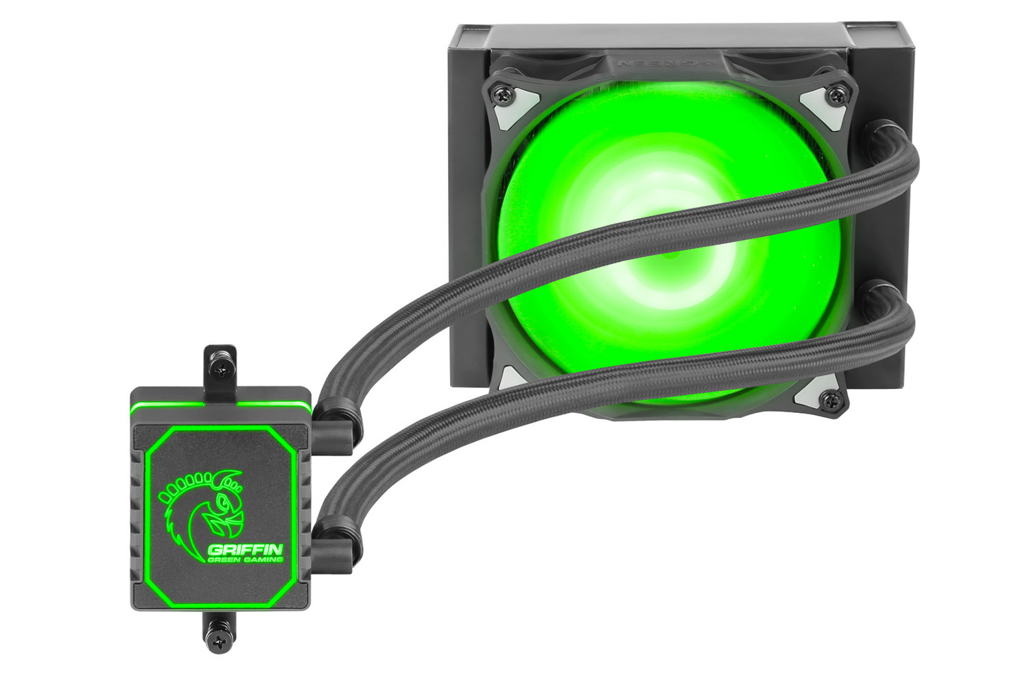 خنک کننده مایع گرین GLACIER 120 ARGB با نور سبز