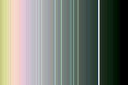 تصویر رنگی کاذب از حلقه های اورانوس که توسط وویجر ۲ ثبت شدند.