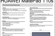 مشخصات فنی هواوی MatePad T10S