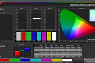 پوشش فضای رنگی sRGB در حالت Normal برای پی ۳۰ لایت