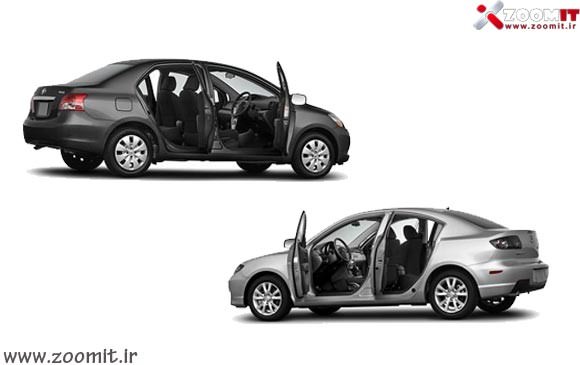 مقایسه و بررسی Toyota Yaris و Mazda 3