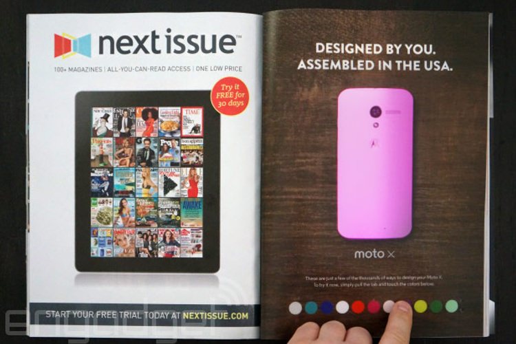 تماشا کنید: تبلیغ گوشی Moto X در مجله Wired به شما اجازه می‌دهد قبل از خرید، رنگ‌های مختلف گوشی را به صورت کاملا پویا مشاهده کنید