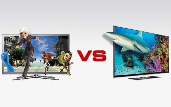 مقایسه تلويزیون های 3 بعدی سامسونگ و LG