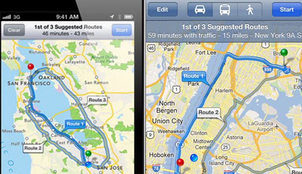 اپل در برابر گوگل: نرم‌افزار نقشه کدامیک بهتر است؟