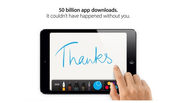 اپل 50 میلیاردمین دانلود از فروشگاه خود را جشن گرفت