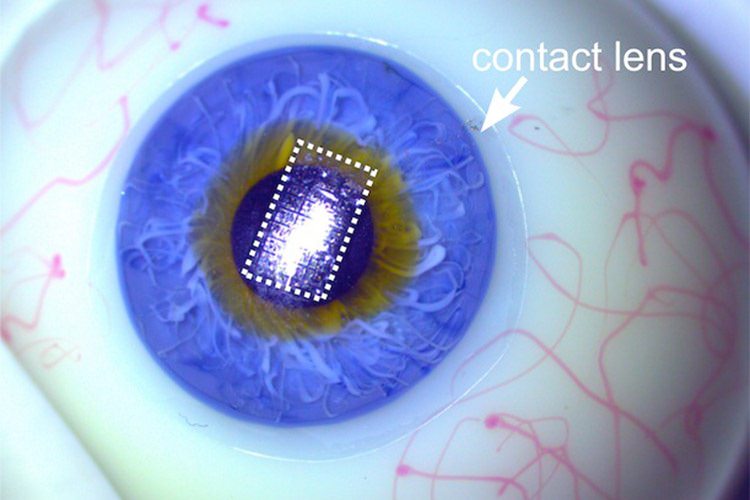مداری الکترونیکی و شفاف با قابلیت قرار گرفتن در یک لنز تماسی