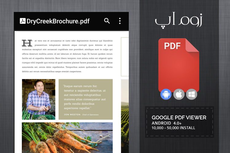 زوم اَپ: نمایش فایل های PDF با Google PDF Viewer