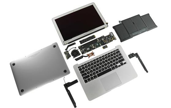 جداسازی و تجزیه و تحلیل تک تک قطعات MacBook Air 13
