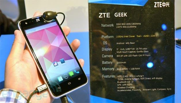 تلفن ZTE GEEK با پردازنده 2 گیگاهرتزی کلاورتریل+ معرفی شد