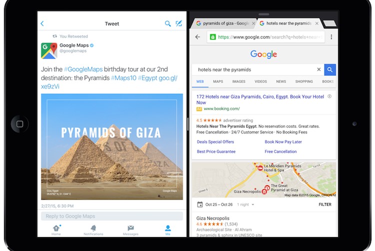 مرورگر کروم برای پشتیبانی از قابلیت Split View در iOS بروز شد
