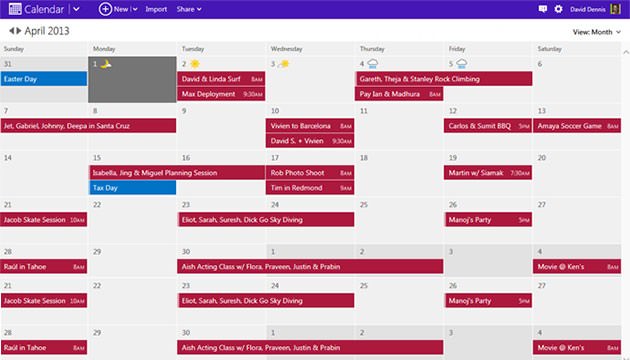 مایکروسافت از طراحی جدید تقویم Outlook.com پرده برداری کرد
