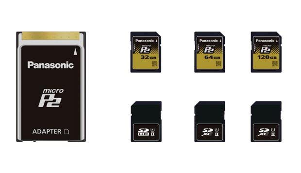 پاناسونیک در نمایشگاه NAB 2012 از حافظه microP2 در ابعاد کارت SD رونمایی کرد