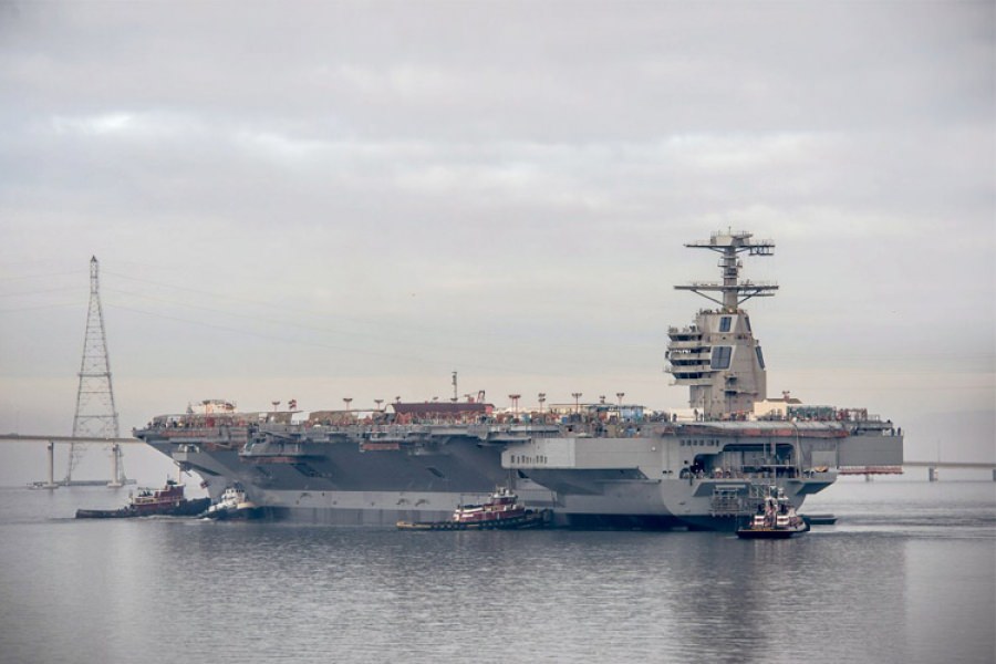 ناو هواپیمابر 13 میلیارد دلاری USS Gerald Ford به خدمت نیروی دریایی آمریکا در خواهد آمد