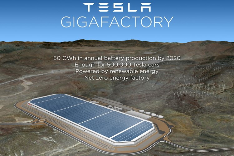 همکاری تسلا و پاناسونیک برای ساخت کارخانه‌ باتری‌ سازی Gigafactory