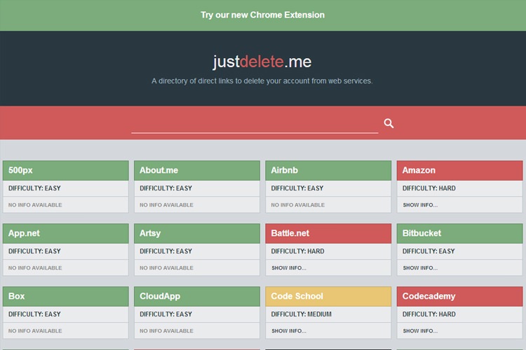 با استفاده از Justdelete.me از شر تمامی اکانت‌های آنلاین بی‌مصرف خود خلاص شوید