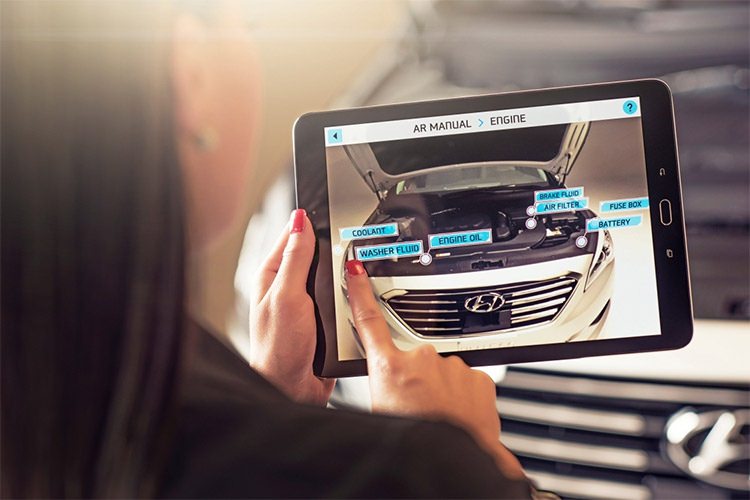 هیوندای راهنمای استفاده از خودرو با قابلیت واقعیت افزوده ارائه میکند