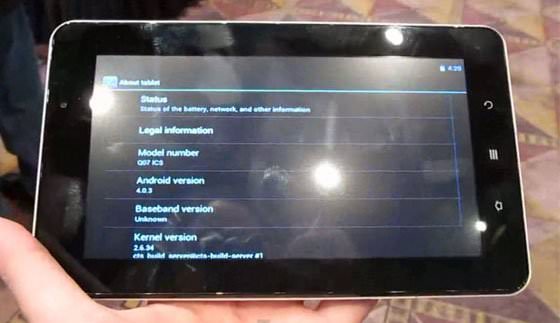 CES 2012: تبلت 7 اینچ ViewPad e70 ویوسونیک با اندروید 4 و قیمت 169 دلار